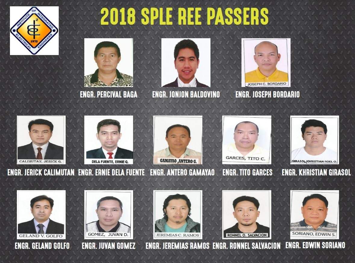 2018 REE SPLE Passers