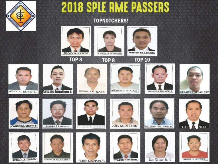 2018 RME SPLE Passers