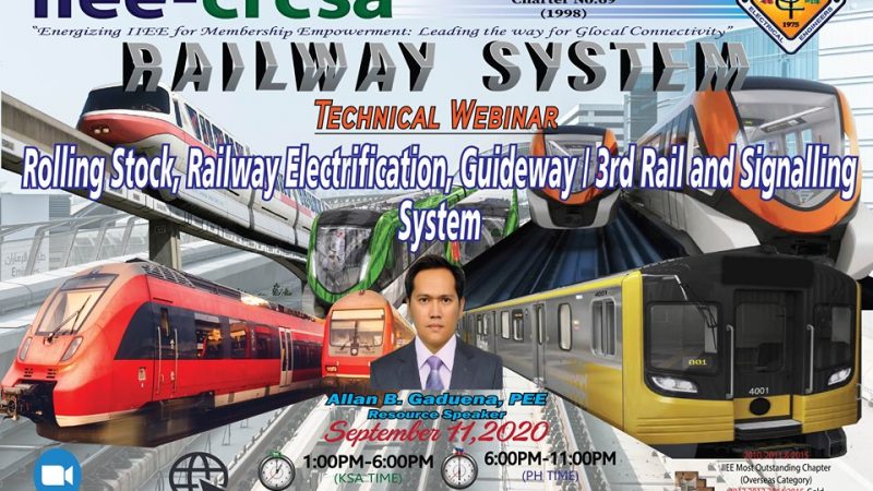 Technical Webinar: Rolling Stock, Railway Electrification, Guideway/ 3rd Rail and Signalling System