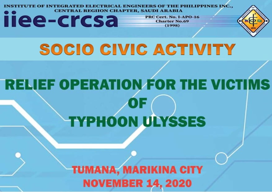 Relief Operation for the Victims of Typhoon Ulysses