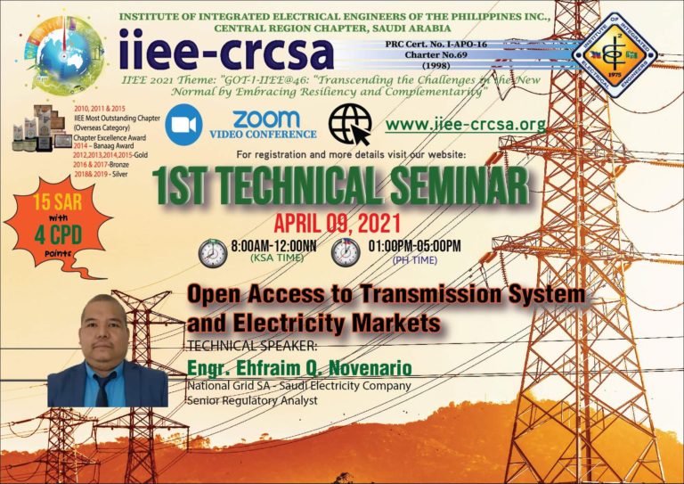 "1st Technical Seminar" iieecrcsa
