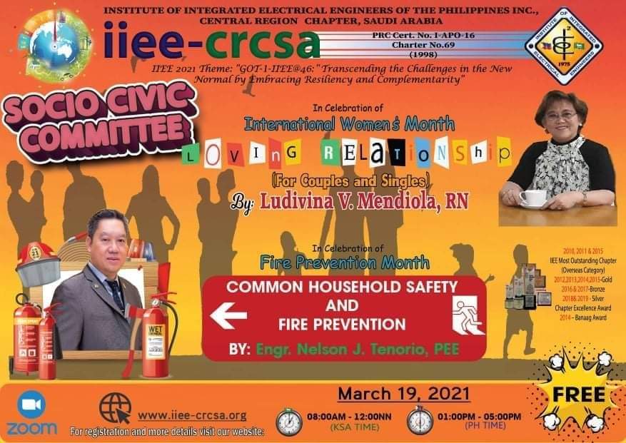 Socio-Civic Committee Webinar on Loving Relationship and Common Household Safety and Fire Prevention”