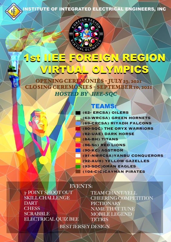 1st IIEE Foreign Region Virtual Olympics