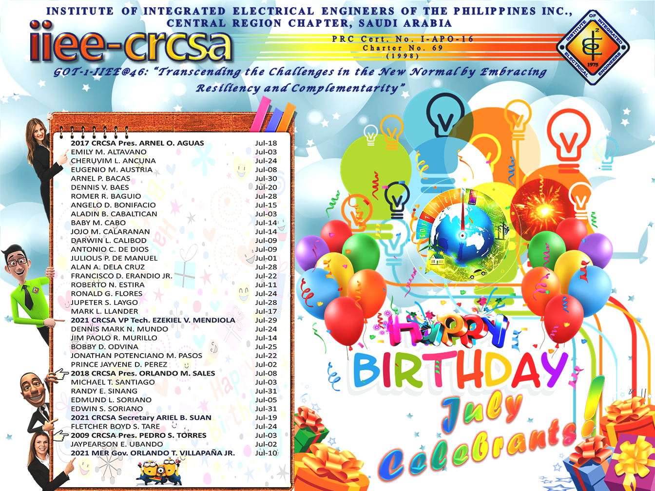 July 2021 IIEE-CRCSA Family Celebrants