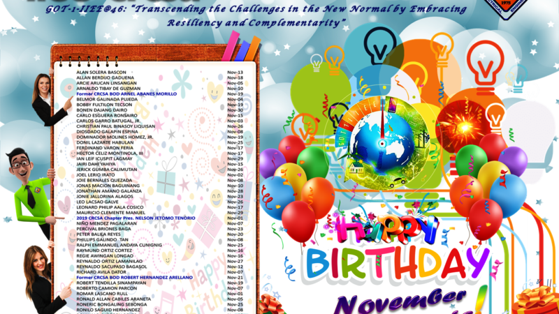 November 2021 IIEE-CRCSA Family Celebrants