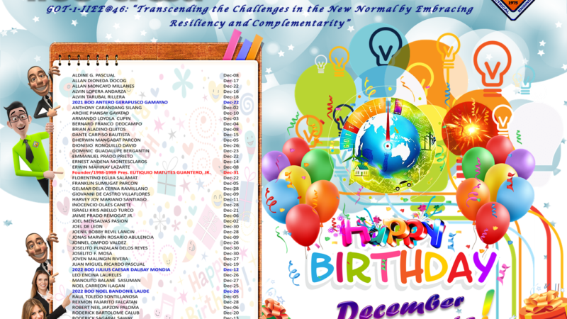 December 2021 IIEE-CRCSA Family Celebrants