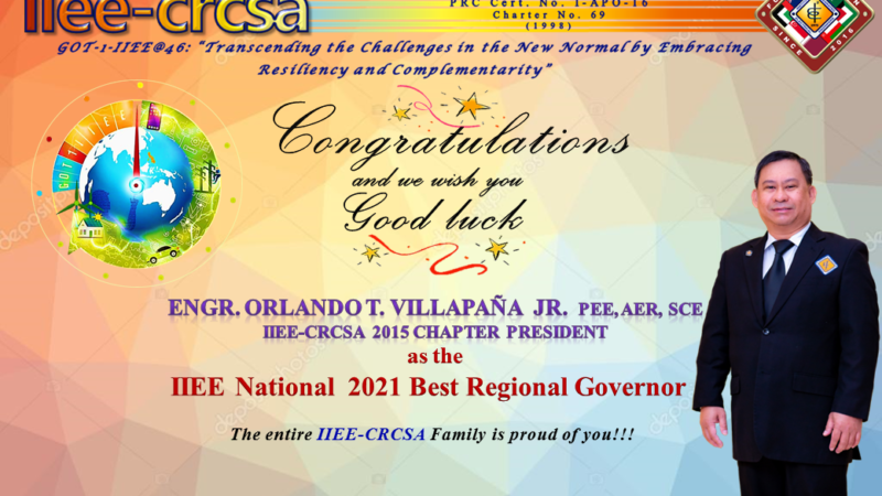 Congratulations Engr. Orlando T. Villapaña!!!