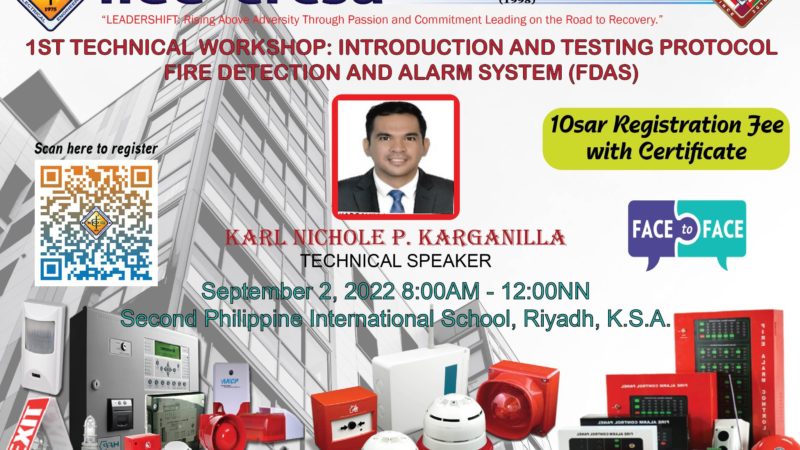 1st Technical Workshop: Introduction and Testing Protocol: Fire Detection and Alarm SYstem (FDAS)