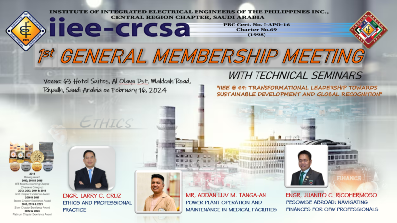 1st General Membership Meeting