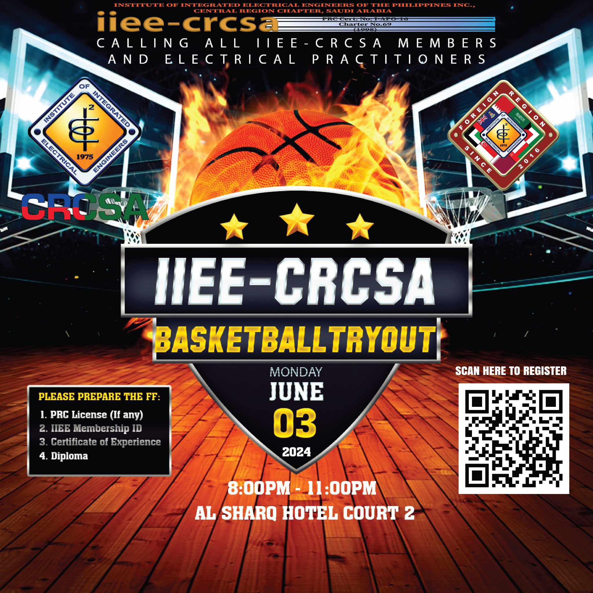 IIEE-CRCSA Basketball Tryout for the upcoming PPO Basketball League