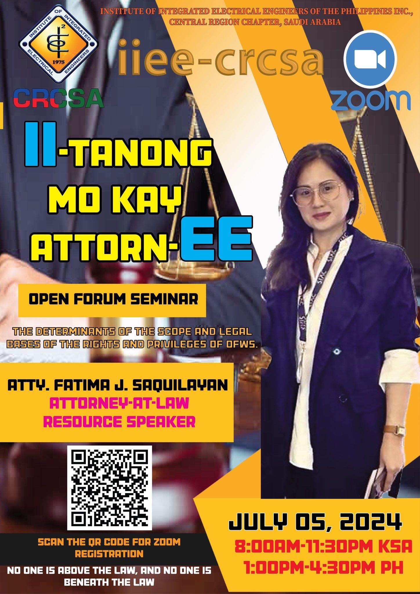 Open Forum Seminar, “II-tanong Mo Kay Attorn-EE”