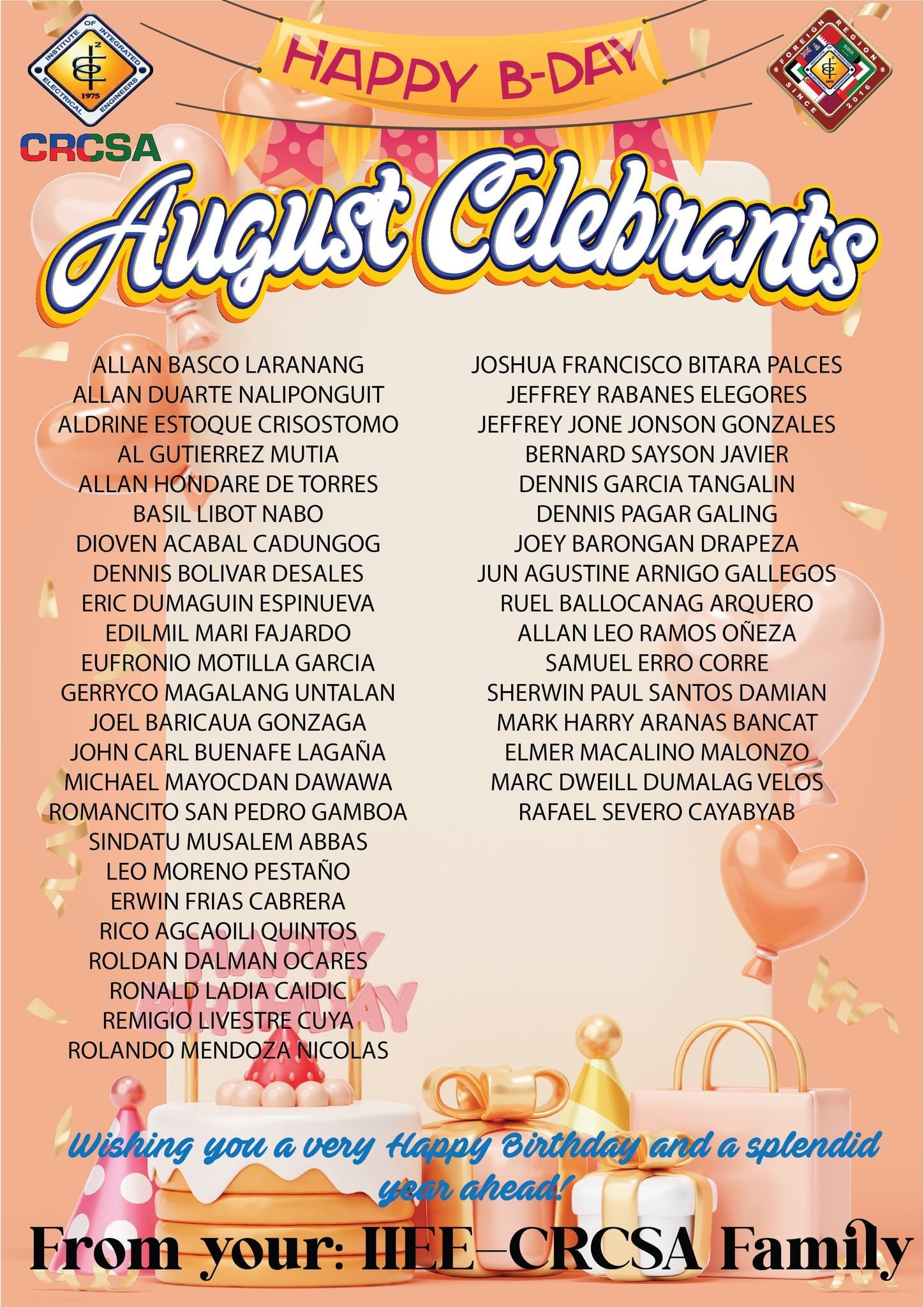 AUGUST CELEBRANTS!!!